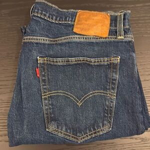 Levi’s Premium 502™ TAPER FIT MEN'S JEANS 36x34 Dark Wash Talk Of The Town